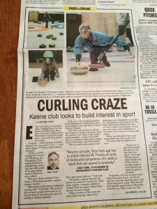 Keene Sentinel article about curling